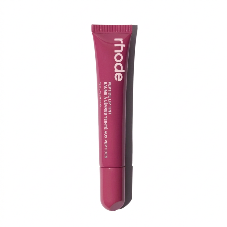 Rhodes Peptide Lip Tint in Raspberry Jelly berry magenta tube on white background